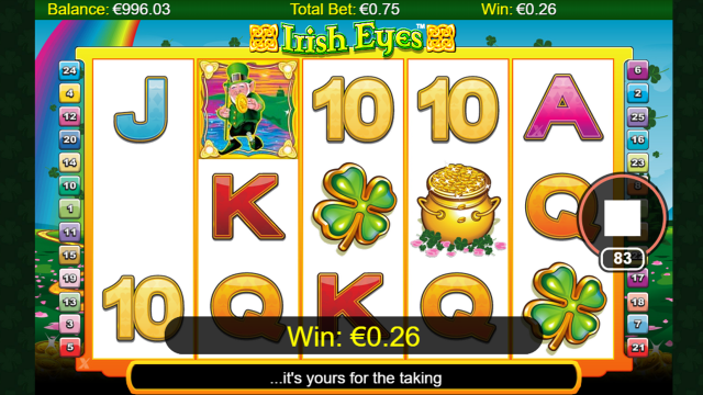 Игровой интерфейс Irish Eyes 10