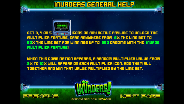 Игровой интерфейс Invaders 5