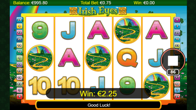 Игровой интерфейс Irish Eyes 6