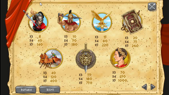 Игровой интерфейс Gladiators Of Rome 2