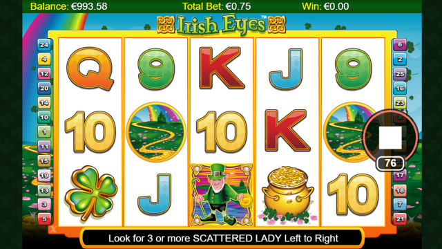 Игровой интерфейс Irish Eyes 7