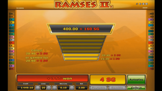 Бонусная игра Ramses II Deluxe 9