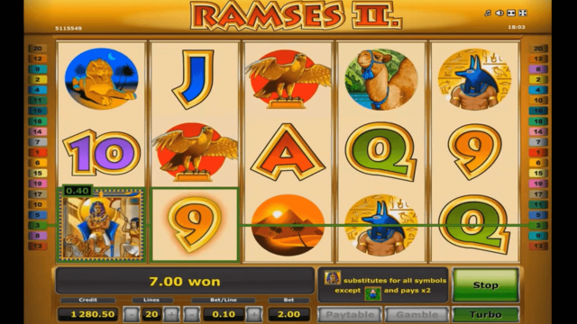 Игровой интерфейс Ramses II Deluxe 1